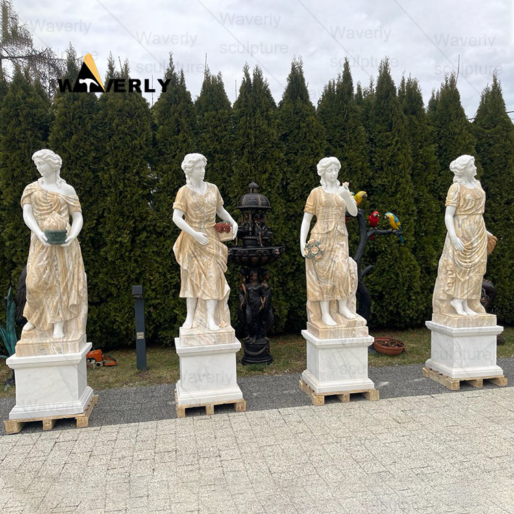 Marble four season lady statue sculpture