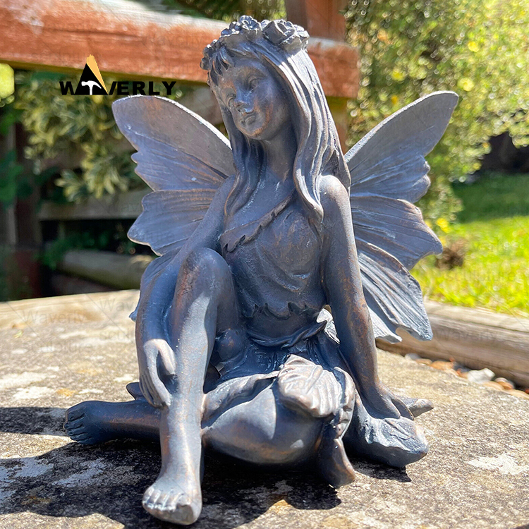 With Wings Fairy Angel arts Bronze Statue-BKL-30101