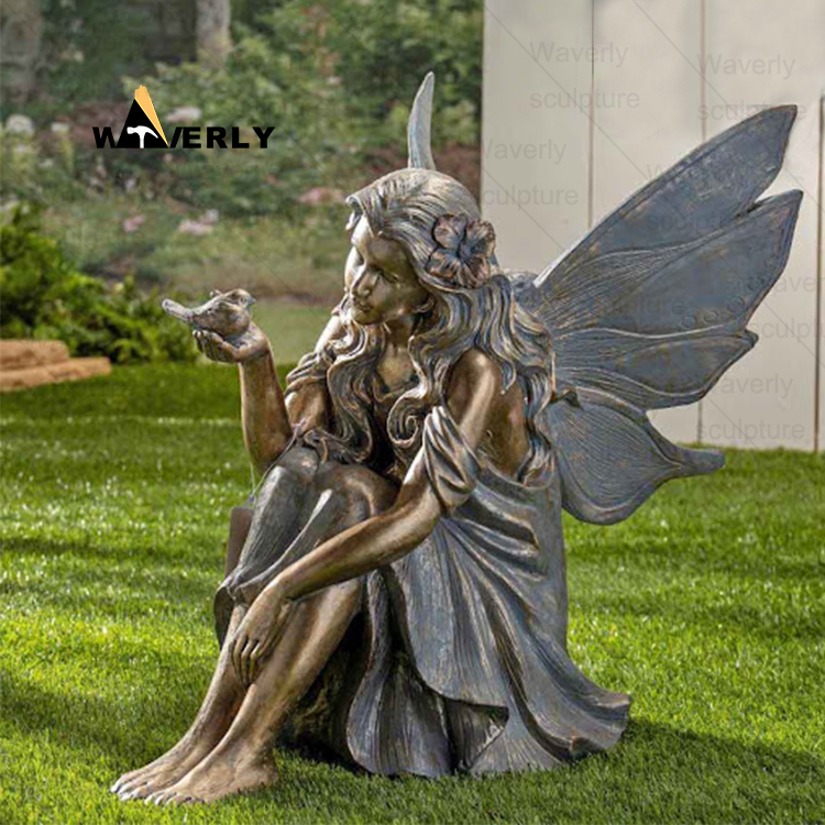 With Wings Fairy Angel arts Bronze Statue-BKL-30101