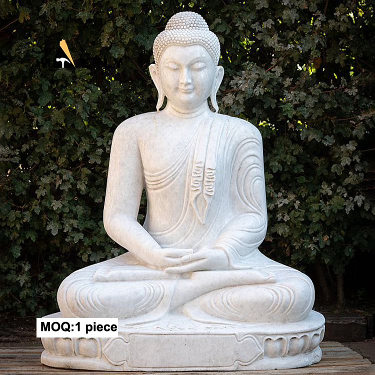 high quality White Marble idol Buddha Statue  MKL-32004