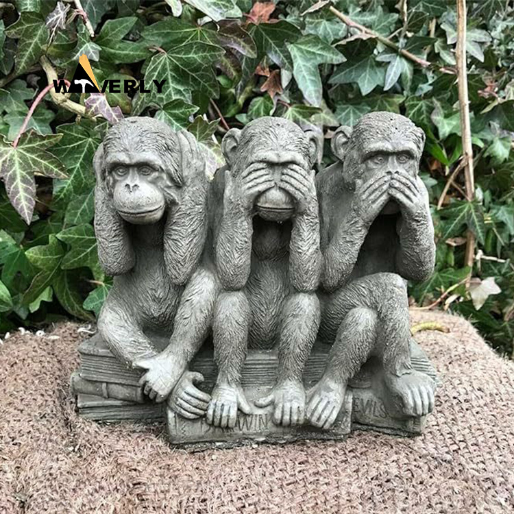 Art Vivid image Three Monkeys Bronze Sculpture BRO-33004