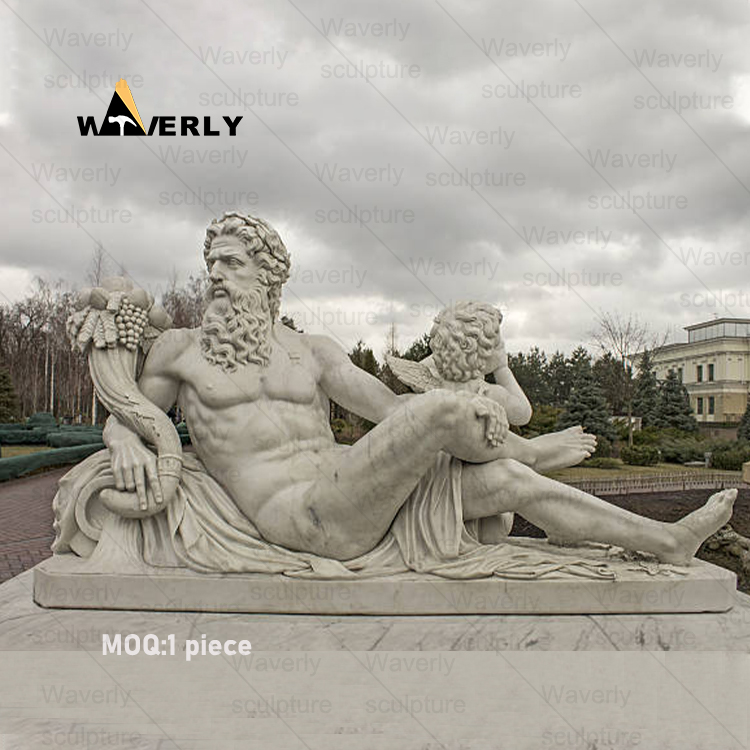 White Marble Stone Ancient Greek God Zeus Sculpture MAR-33006