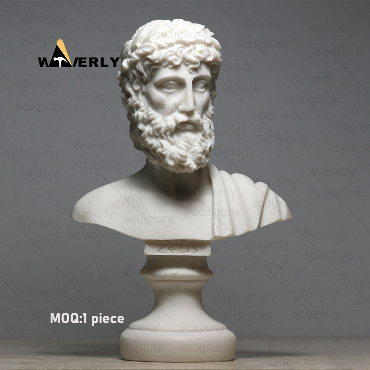 White Marble Stone Ancient Greek God Zeus Sculpture MAR-33006