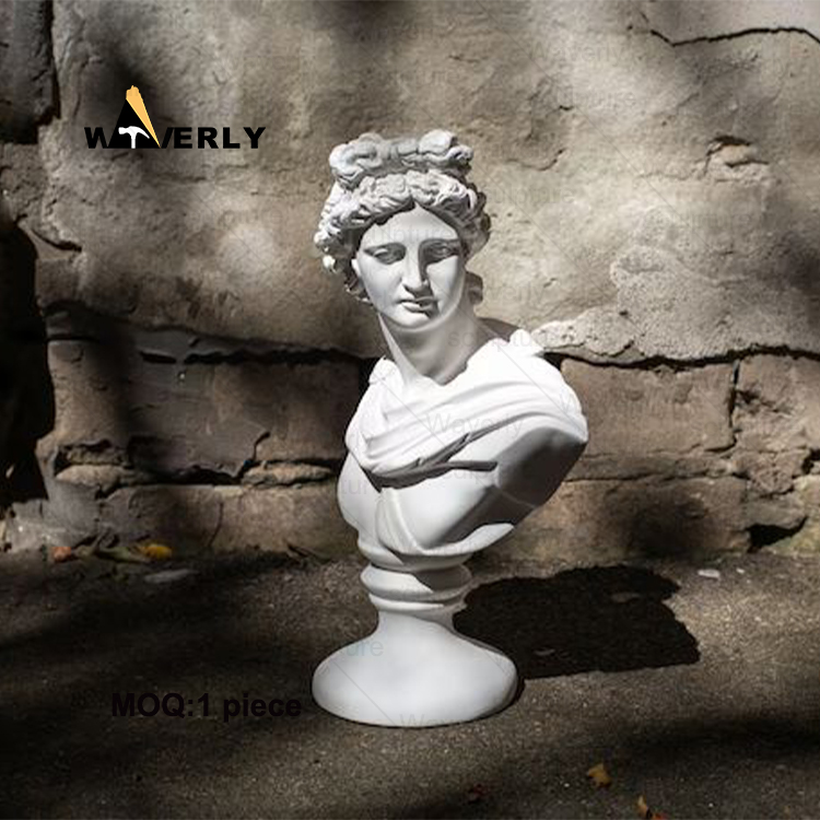 white marble Apollo bust sculpture MAR-33107