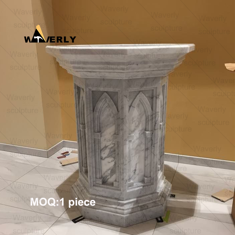 Marble Church Baptismal Basin Sculpture -40904