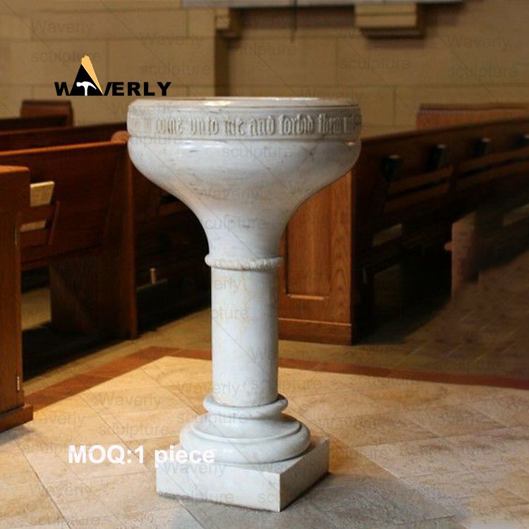 Marble Church Baptismal Basin Sculpture -40904