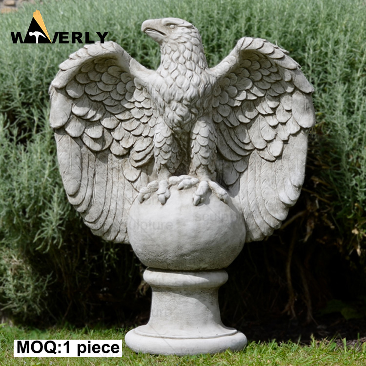 Hand Carved Flying marble eagle statue ME-73106CH