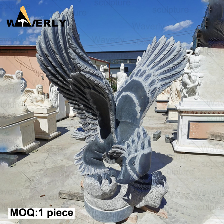 Hand Carved Flying marble eagle statue ME-73106CH