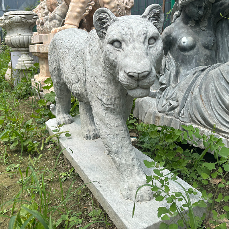 Natural Stone leopard statue ML-83001CH