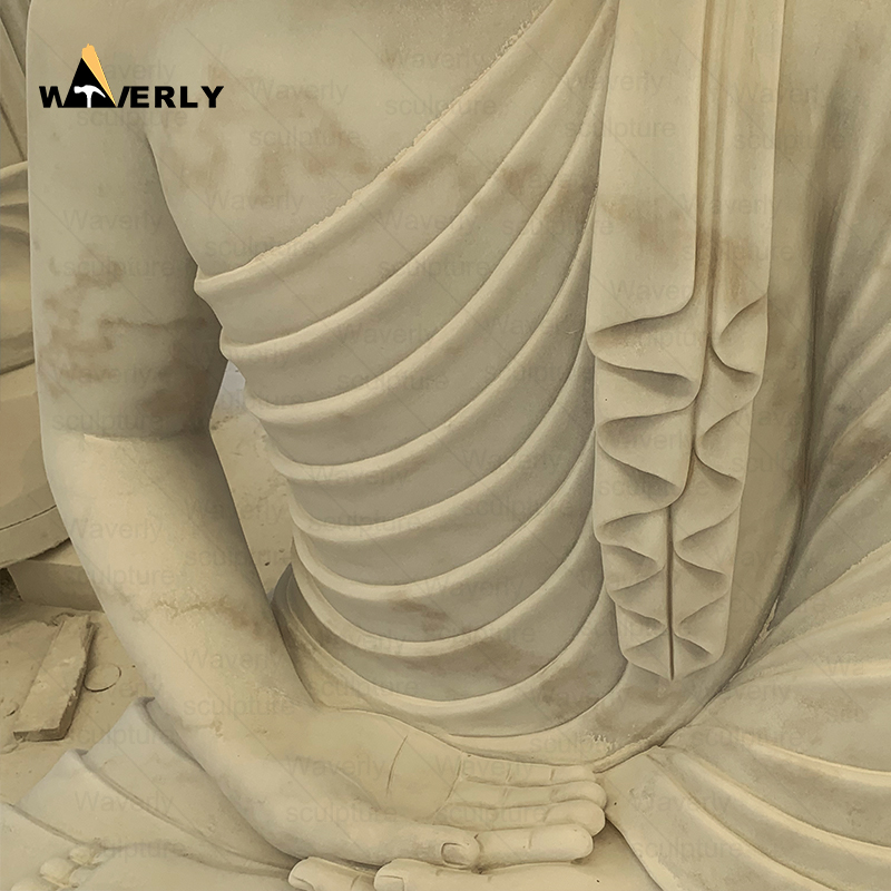 White Marble Buddha Statue Large Meditating MBC24-9-1902
