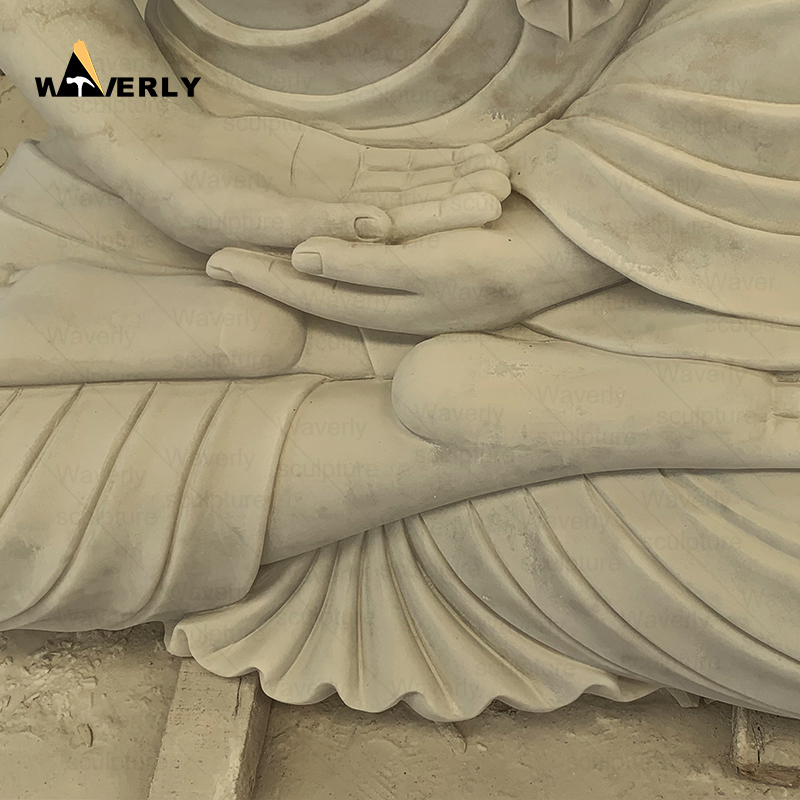 White Marble Buddha Statue Large Meditating MBC24-9-1902