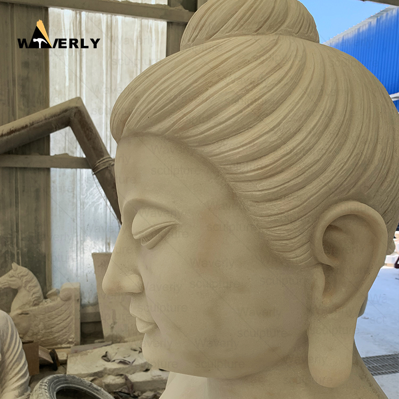 White Marble Buddha Statue Large Meditating MBC24-9-1902