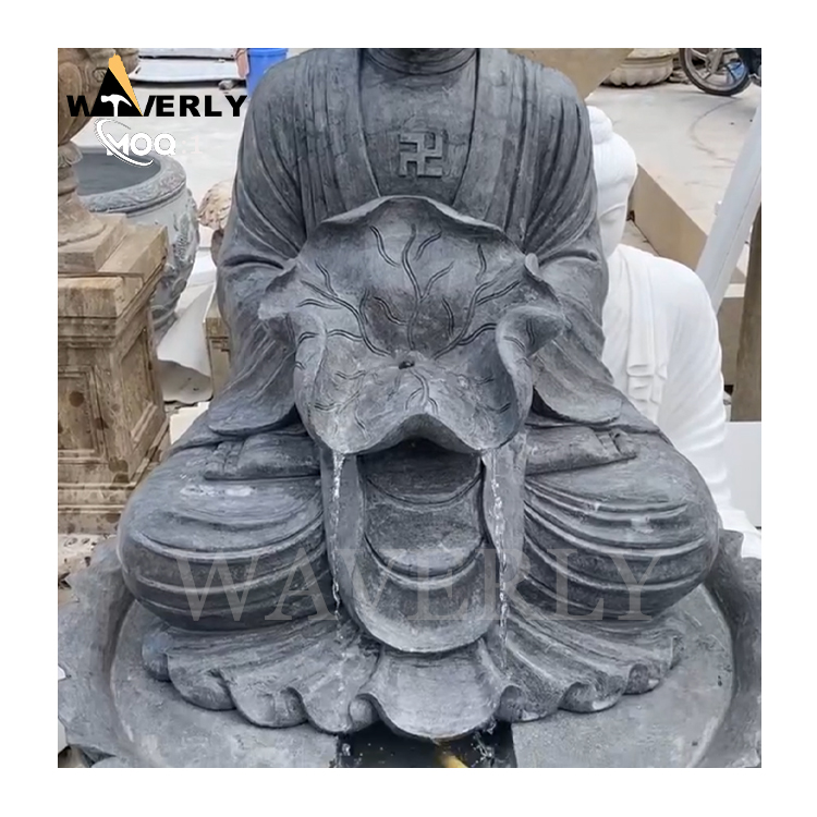 Courtyard Garden White Marble Buddha Fountain MBC24-1127-2