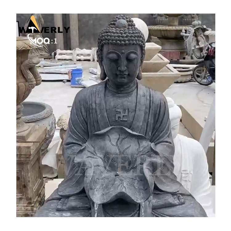 Courtyard Garden White Marble Buddha Fountain MBC24-1127-2