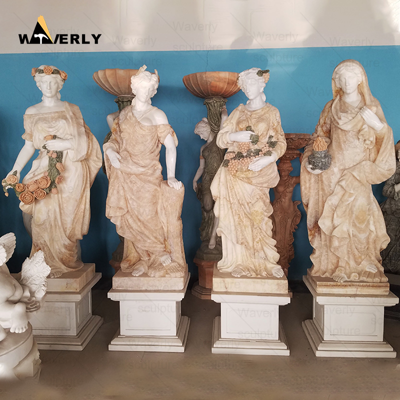White Marble Greek Goddess Four Season Lady Statues prices CH24-112802