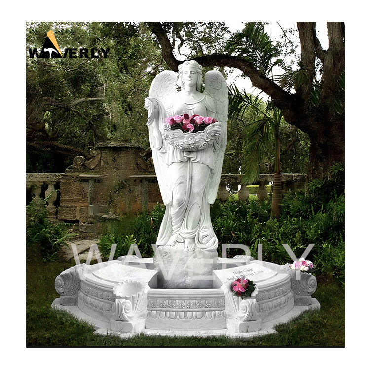 Garden Courtyard Marble Angel Sculpture Fountain MF-1128-1