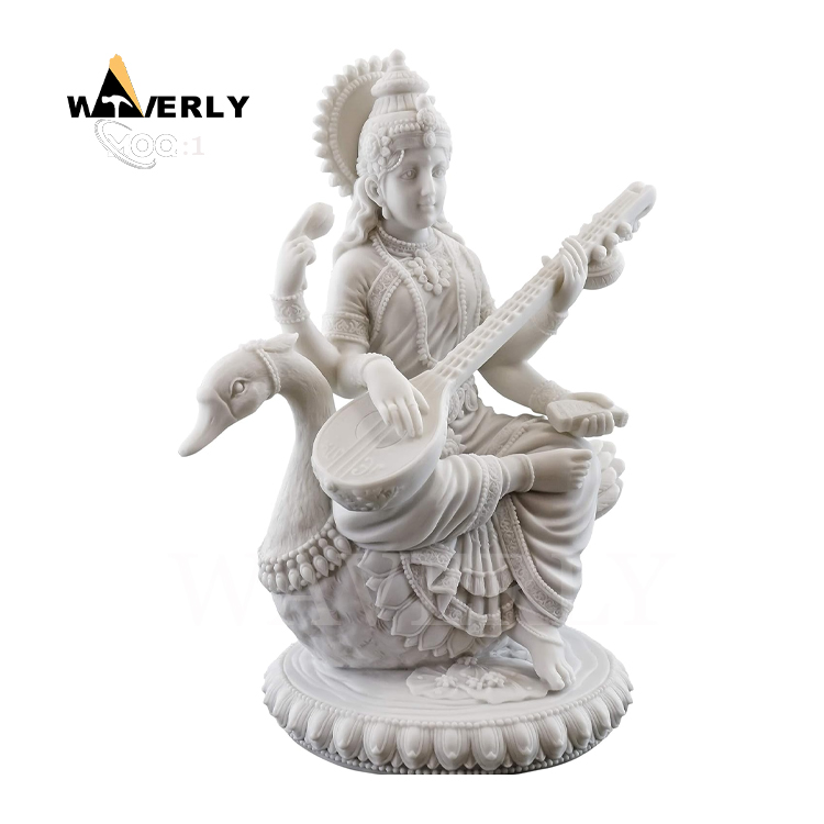 Custom Size Design Marble Saraswati Sculpture MF-1128-29