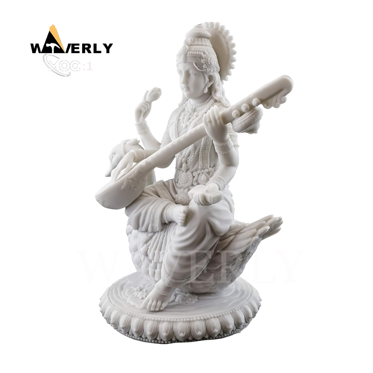 Custom Size Design Marble Saraswati Sculpture MF-1128-29