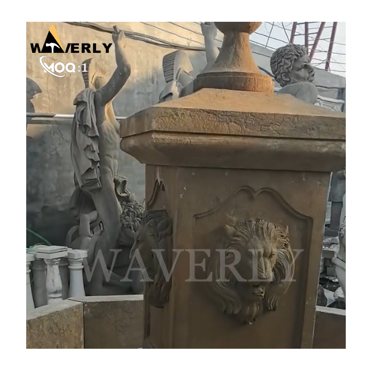 Courtyard Landscape Antique Lion Head Water Fountain MF24-1206-5