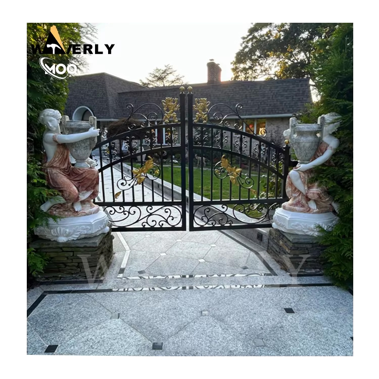 Villa Outdoor Front Door Statue Natural Stone Life Size Greek Women Statues MF24-1224-7