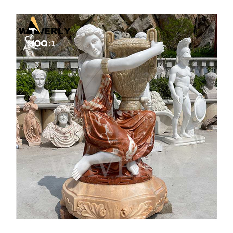 Villa Outdoor Front Door Statue Natural Stone Life Size Greek Women Statues MF24-1224-7