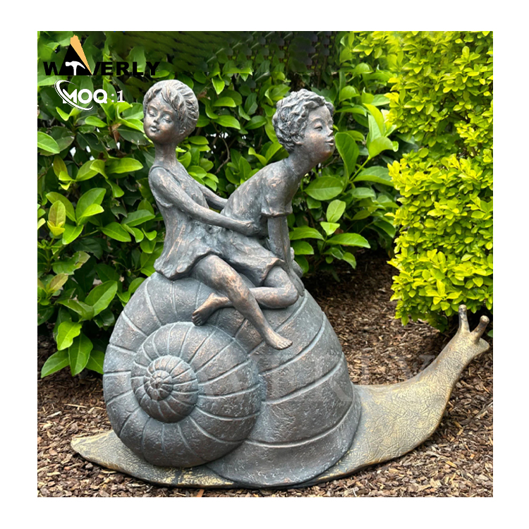 Custom Cast Outdoor Bronze Snail Sculpture MF24-1231-5