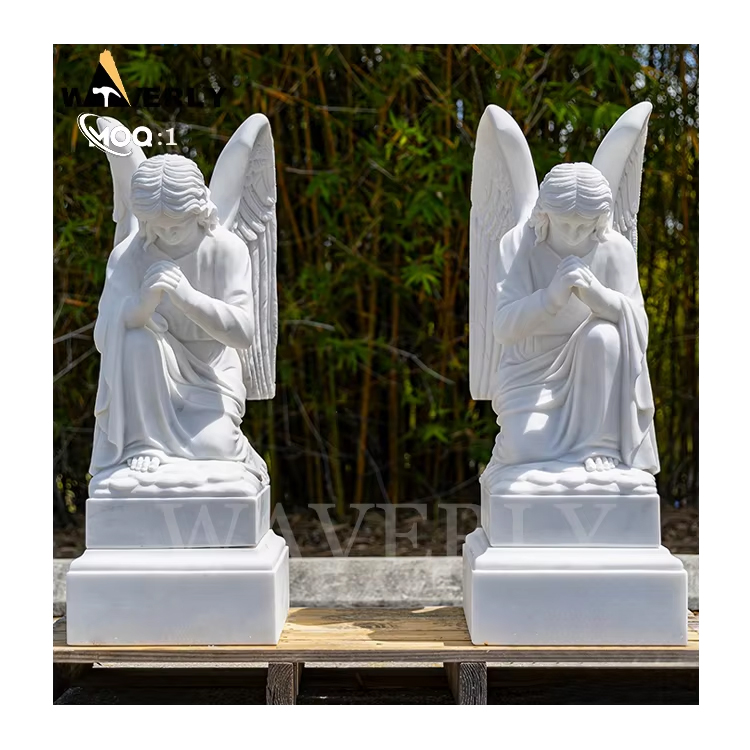 Marble Cemetery Angel Statue Sad Angel Sculpture MF25-1-13-4