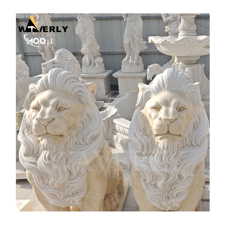 Life Size Marble Lion Statue MF25-1-13-5